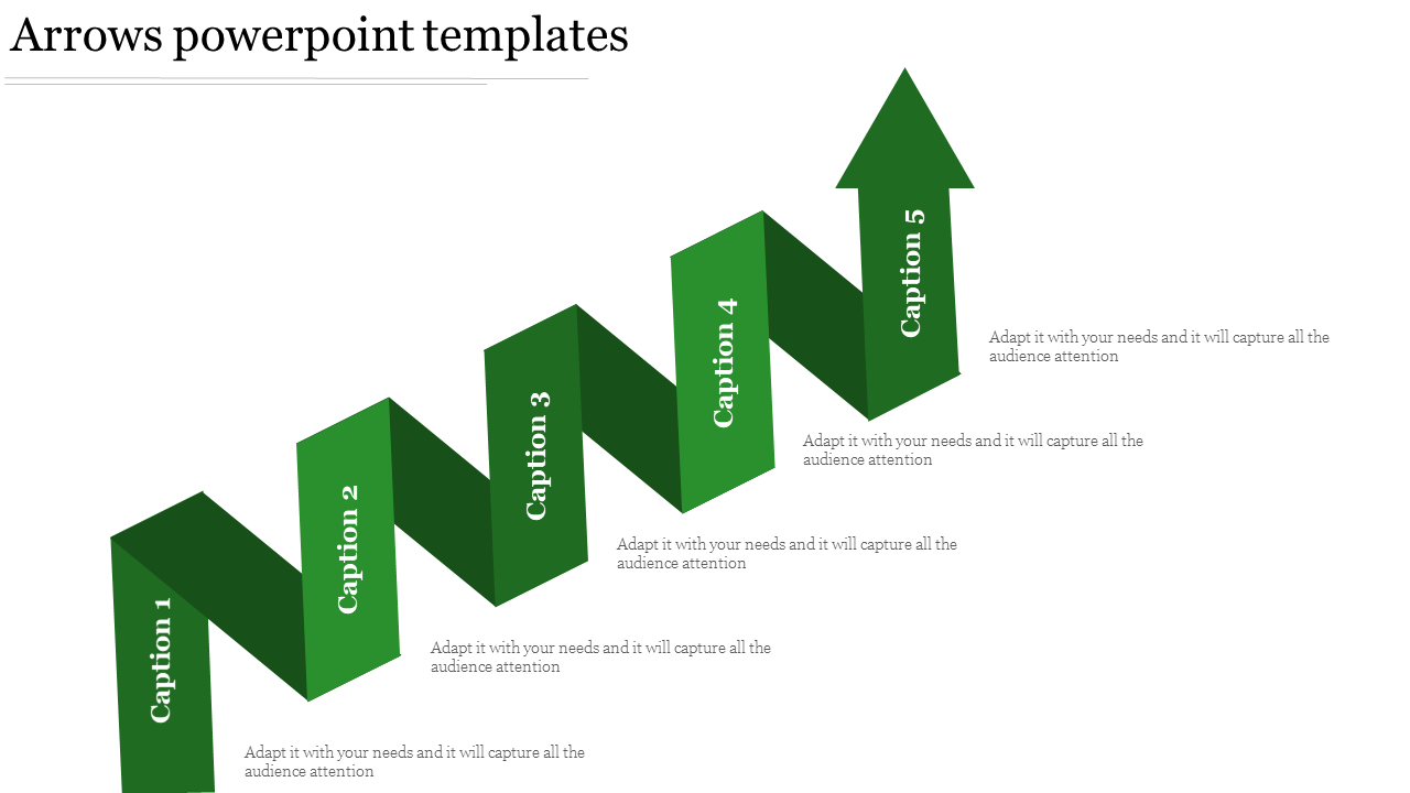 Free - Amazing Arrows PowerPoint Templates In Green Color